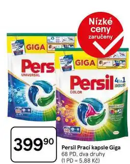 Tesco Persil Prací kapsle Giga, 68 PD, dva druhy nabídka