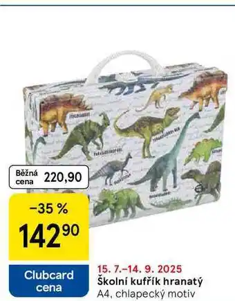 Tesco Školní kufřík hranatý, A4, chlapecký motiv nabídka