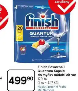 Tesco Finish Powerball Quantum Kapsle do myčky nádobí citron, 120 ks nabídka