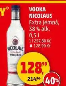 Penny Market VODKA NICOLAUS Extra jemná, 38% alk., 0,5 l nabídka