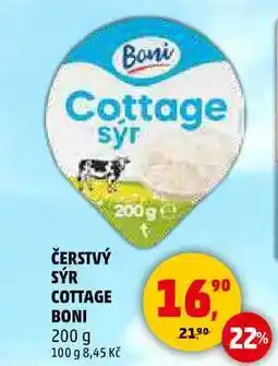 Penny Market ČERSTVÝ SÝR COTTAGE BONI, 200 g nabídka