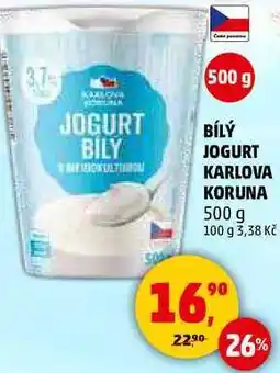 Penny Market BÍLÝ JOGURT KARLOVA KORUNA, 500 g nabídka