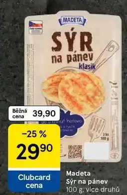 Tesco Madeta Sýr na pánev, 100 g, více druhů nabídka