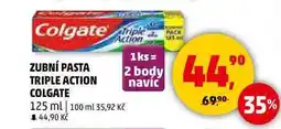 Penny Market ZUBNÍ PASTA TRIPLE ACTION COLGATE, 125 ml nabídka