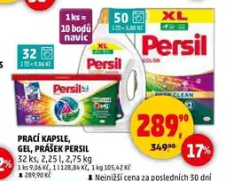 Penny Market PRACÍ KAPSLE, GEL, PRÁŠEK PERSIL, 32 ks, 2,25 l, 2,75 kg nabídka