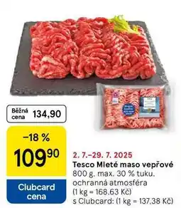 Tesco Tesco Mleté maso vepřové, 800 g nabídka