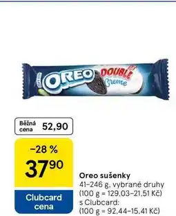 Tesco Oreo sušenky, 41-246 g, vybrané druhy nabídka