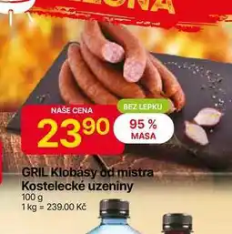 Hruška Klobásy od mistra Kostelecké uzeniny 100 g nabídka