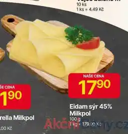 Hruška Milkpol Eidam sýr 45% 100 g nabídka