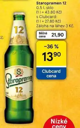 Tesco Staropramen 12, 0.5 l nabídka