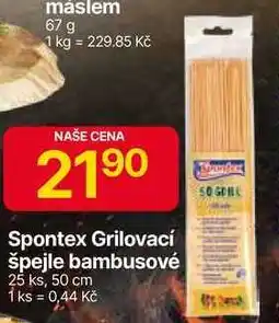 Hruška Spontex Grilovací špejle bambusové 25 ks, 50 cm nabídka
