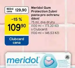 Tesco Meridol Gum Protection Zubní pasta pro ochranu dásní, 75 ml nabídka
