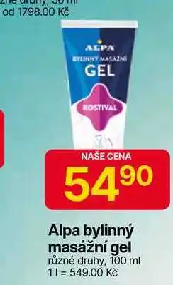 Hruška Alpa bylinný masážní gel různé druhy, 100 ml nabídka