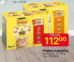 Hruška Friskies kapsičky různé druhy, 12 × 85 g nabídka