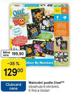 Tesco Malování podle čísel, obsahuje 6 obrázků, 6 fixů a stojan nabídka