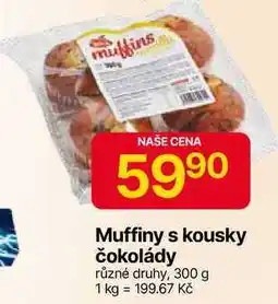 Hruška Muffiny s kousky čokolády různé druhy, 300 g nabídka