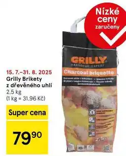 Tesco Grilly Brikety z dřevěného uhlí, 2.5 kg nabídka