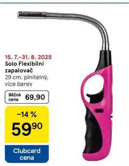 Tesco Solo Flexibilní zapalovač 29 cm, plnitelný. více barev nabídka