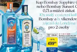 Tesco Bombay London Dry Gin 40-43 %, 0,7 l nabídka