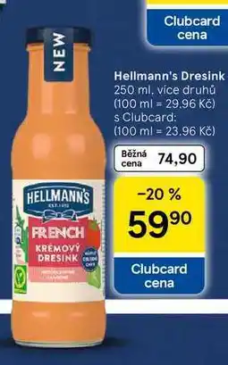 Tesco Hellmann's Dresink, 250 ml, více druhů nabídka