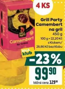 Billa Grill Party Camembert na gril nabídka