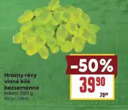 Billa Hrozny révy vinné bílé bezsemenné nabídka