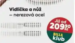 Billa Vidlička a nůž - nerezová ocel nabídka