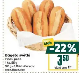 Billa Bageta světlá nabídka