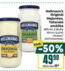 Billa Hellmann's Originál Majonéza, Tatarská omáčka nabídka
