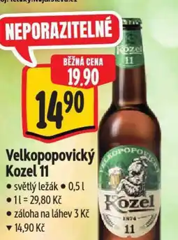 Albert Velkopopovický Kozel 11 nabídka