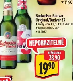 Albert Budweiser Budvar Original/Budvar 33 nabídka