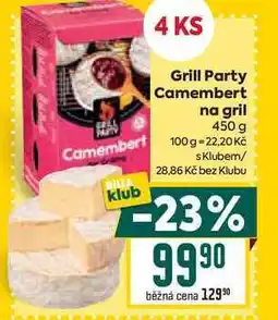Billa Grill Party Camembert na gril 450 g nabídka