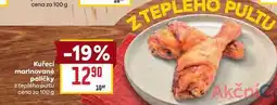 Billa Kuřecí marinované paličky z teplého pultu cena za 100g nabídka