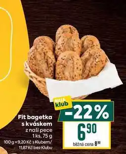 Billa Fit bagetka s kváskem z naší pece 1ks, 75 g nabídka