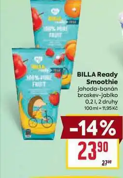 Billa BILLA Ready Smoothie jahoda-banán broskev-jablko 0,2l nabídka