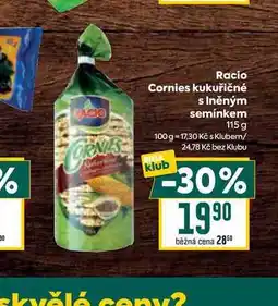 Billa Racio Cornies kukuřičné s Iněným semínkem 115 g nabídka