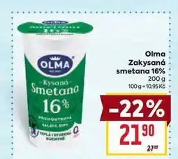 Billa Olma Zakysaná smetana 16% 200 g nabídka