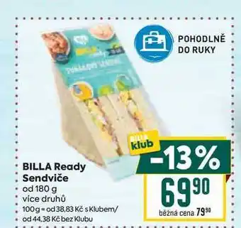Billa BILLA Ready Sendviče od 180 g nabídka