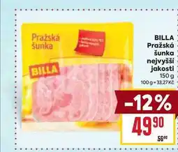 Billa BILLA Pražská šunka nejvyšší jakosti 150 g nabídka