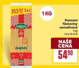 Billa Panzani Těstoviny semolinové 1kg nabídka