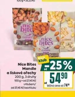 Billa Nice Bites Mandle a lískové ořechy 200 g nabídka