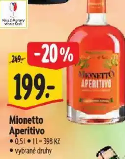 Albert Mionetto Aperitivo nabídka