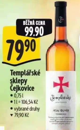 Albert Templářské sklepy Čejkovice nabídka