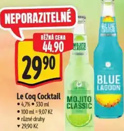 Albert Le Coq Cocktail nabídka