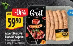 Albert Albert Masová klobása na pivu nabídka