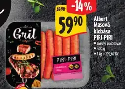 Albert Albert Masová klobása PIRI-PIRI nabídka
