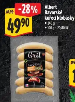 Albert Albert Bavorské kuřecí klobásky nabídka