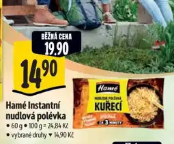 Albert Hamé Instantní nudlová polévka nabídka