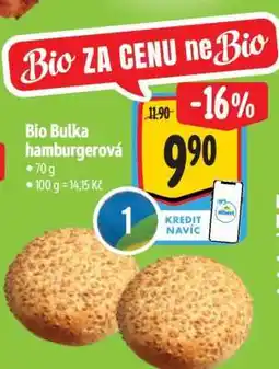 Albert Bio Bulka hamburgerová nabídka