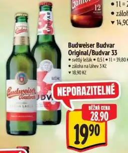 Albert Budweiser Budvar Original Budvar 33 nabídka